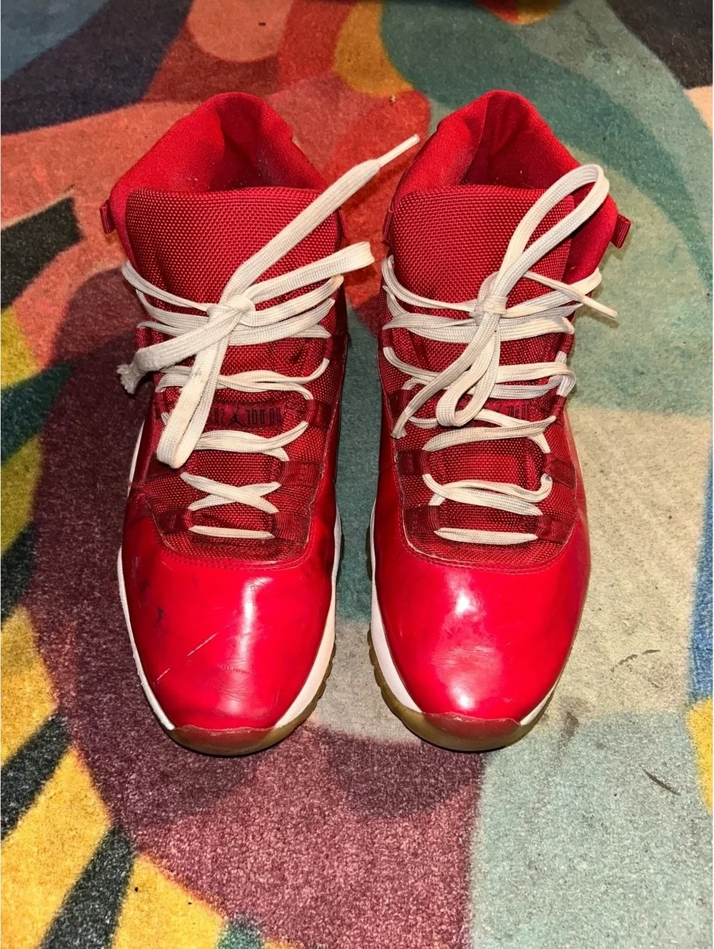 Men's Red Jordan 11 Retro Sneakers